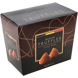 Цукерки трюфелі Belgian Truffles Chocolates Extra Dark з какао-порошком 150 г - мініатюра 3