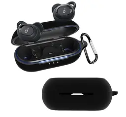 Чохол-накладка DK Silicone Candy Friendly з карабіном Anker SoundCore Liberty Neo (black) - мініатюра 2