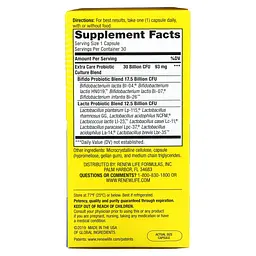 Пробіотик Renew Life Ultimate Flora Extra Care Probiotic 30 млрд 30 вегетаріанських капсул - мініатюра 2