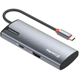 Порт-реплікатор ColorWay Docking Station USB-C 5-в-1 Type C PD 100W/USB3.0х3/HDMI 4К (CW-HUB01)