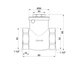 Зворотний клапан пелюстковий Thermo Alliance Standart 1 1/2" ВВ (низького тиску) SD242W40 - мініатюра 4