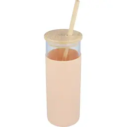 Скляна пляшка OldBro Tumbler з бамбуковою трубочкою Beije 550 мл
