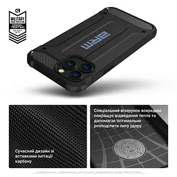 Чохол до мобільного телефона Armorstandart Panzer Apple iPhone 16 Pro Black (ARM79546) - мініатюра 6