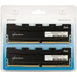 Модуль пам'яті для комп'ютера DDR4 16 ГБ (2 × 8 ГБ) 3200 МГц Kudos Black eXceleram (EKBLACK4163216AD)