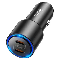 Автомобільний зарядний пристрій Hoco NZ3 40W Dual Port Type-C (Black) [71691] - мініатюра 3