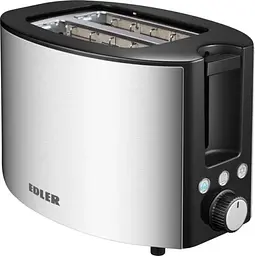 Тостер EDTS-2572, Inox/Black, 750W Edler teh0019676