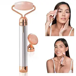Електричний ролик - масажер для обличчя Flawless Contour · Кварцовий вібромасажер для обличчя з насадками - мініатюра 2