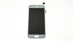 Дисплей для смартфона (телефону) Samsung Galaxy Note S7 Duos N930, silver (без рамки) titanium (OLED) - мініатюра 2