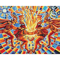 Набір для розпису по номерах Танок «Аркан» ©Олег Лобурак, 40x50 см, BS53314