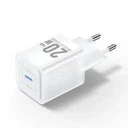 Зарядний пристрій Vention USB-C PD20W GaN white (FEPW0-EU)