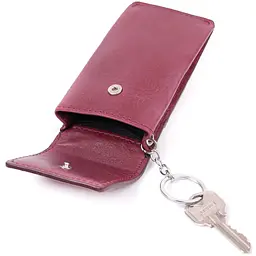 Ключниця для жінок у вигляді футляра з натуральної шкіри GRANDE PELLE 6,5х13х1 см acs0032263 - мініатюра 9