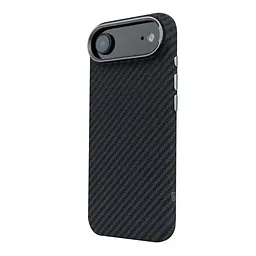 Карбоновый чехол для Apple iPhone 17 Air, LikeCarbon2 MagCase, черный, тонкий защитный чехол-панель из поликарбоната с магнитами N52, MagSafe, противоударный, совместим с беспроводной зарядкой, приподнятые края для защиты камеры, ArmorStandart (ARM86260) - мініатюра 5