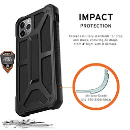 Чохол протиударний UAG Monarch для iPhone 11 Pro (5.8") Black - мініатюра 3