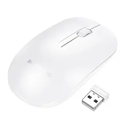 Миша бездротова Borofone BG14 Planet 2.4G White - мініатюра 2