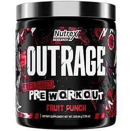 Передтренувальний комплекс Nutrex Research Outrage High‑Stim Pre‑Workout Fruit Punch 30 порцій