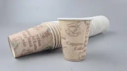 Склянки паперові одноразові, 175 мл, Юніта Чашка з круасаном h7, 50 штук, для гарячих і холодних напоїв