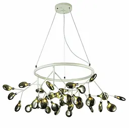 Люстра стельова LED Levistella 918LP263-36 WH+BK, 36 плафонів, білий і чорний, сучасний стиль, G4