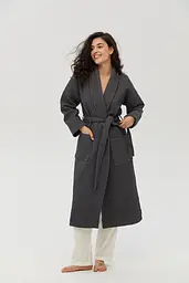 Халат Lotus Home - Waffle antrasit 4XL - мініатюра 2