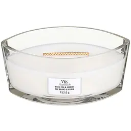 Свічка Woodwick Ellipse White Tea & Jasmine Білий чай та жасмин 453 г (76062E) - мініатюра 2