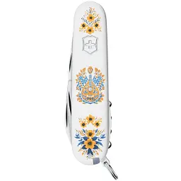 Ніж Victorinox Spartan Ukraine 91 мм 12 функцій біл ,Українські мотиви - мініатюра 3