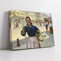 Інтер'єрна картина Київська квіткарка, Пимоненко Микола (1897), інтер'єрний декор, 45×60 см (id6938) - мініатюра 2