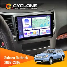 Штатна магнітола Subaru Outback 2009-2014 Cyclone C9-011 4x64, DSP Cyclone (НФ-00007138)