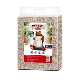Наповнювач для котячого туалету Top Cat Tofu Strawberry соєвий тофу з ароматом полуниці 5.7 л 0248