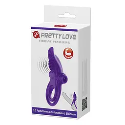 Ерекційне кільце - Pretty Love Vibrant Penis Ring Purple - мініатюра 2