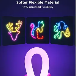 Стрічка світлодіодна розумна Govee H61D3 Neon Rope Light 2, 3м, RGBIC, WI-FI/Bluetooth, білий - мініатюра 6