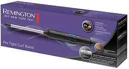 Плойка Remington Pro Tight Curl Wand, 25 Вт, температурних режимів 10, D-10 мм, 130-220 С, дисплей, кераміка, турмалін, сіро-чорний - мініатюра 6