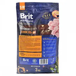 Сухий корм Brit Premium Senior S+M 3 кг для літніх собак дрібних і середніх порід (вагою від 1 до 25 кг) - мініатюра 3