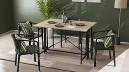 Стіл-книжка трансформер Оріон 3 Ferrum-decor 750x1150x880 Чорний метал ДСП Дуб Сан-Марино 16 мм (FRD-105082) - мініатюра 10