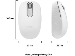 Миша Logitech M196 Bluetooth White (910-007460) - мініатюра 4