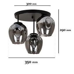 Люстра Levistella 756HPR0231F-3 BK+BK (300) - мініатюра 2