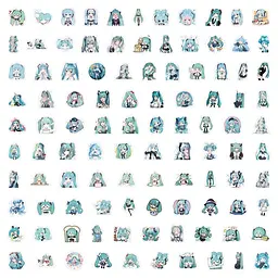 Стікерпак GeekLand Hatsune Miku 100 штук - мініатюра 3