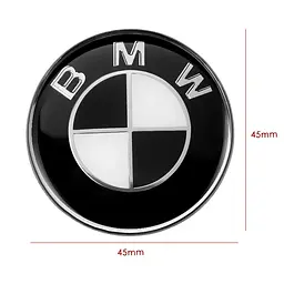 Емблема керма Bmw 45мм чорно-біла з чорним обідком OEM 51148132375 - мініатюра 3