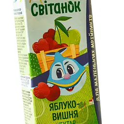 Нектар Світанок Яблуко та вишня, освітлений 0.2 л (922453) - мініатюра 6