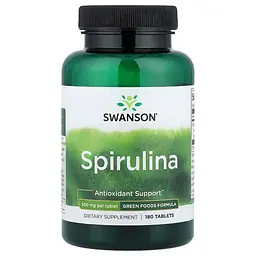 Спіруліна Swanson Spirulina 500 mg, 180 таблеток