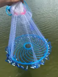 Рибальська сітка для ловлі риби FISH NET 0240 2.5 м кільце 45 см зручна та компактна модель - мініатюра 2