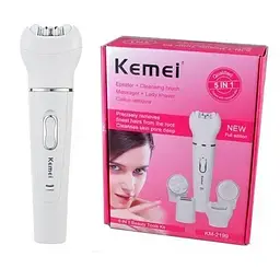 Епілятор акумуляторний Kemei KM-2199 5в1 Білий - мініатюра 3