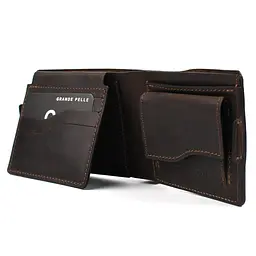 Шкіряний гаманець Grande Pelle 11х9х2 см acs0029306 - мініатюра 6