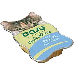 Вологий корм для дорослих котів Oasy Delicatesse паштет з тріскою 85 г - мініатюра 2