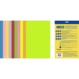 Набір кольорового паперу Buromax Euromax Neon + Intensiv А4 50 аркушів 10 кольорів (BM.2721850E-99) - мініатюра 2