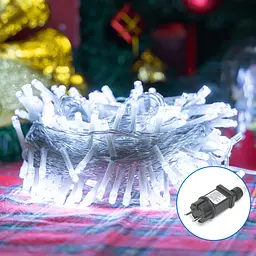 Низьковольтна-світлодіодна-гірлянда-прозора-IP44-30м-600LED-8функцій-пам'ять-таймер