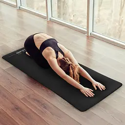 Килимок (мат) для йоги та фітнесу Gymtek NBR 1см чорний - мініатюра 10