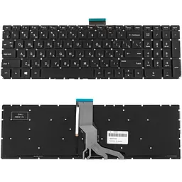 Клавіатура для ноутбука HP (Omen: 15-ax, 17-w series) rus, black, без фрейма, підсвічування клавіш