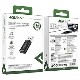 Перехідник Acefast J2 USB Male to Type-C Female USB3.0 Black - мініатюра 5