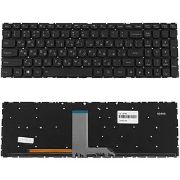 Клавіатура для ноутбука LENOVO (IdeaPad: 700-15ISK 700-17ISK) rus чорний без фрейма підсвічування клавіш