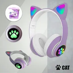 Бездротові навушники Cat STN-28 / Гарнітура з мікрофоном FM радіо Bluetooth фіолетовий - мініатюра 3