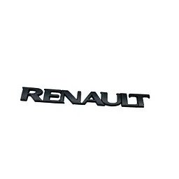 Емблема напис Renault ПластикЧорна на скотчі (Завод)